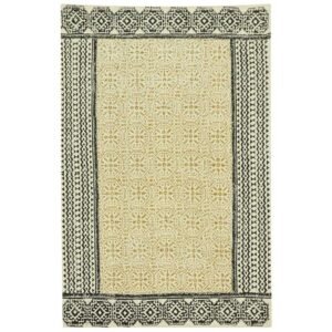 Hand Block Printed Jute Large Area Rug