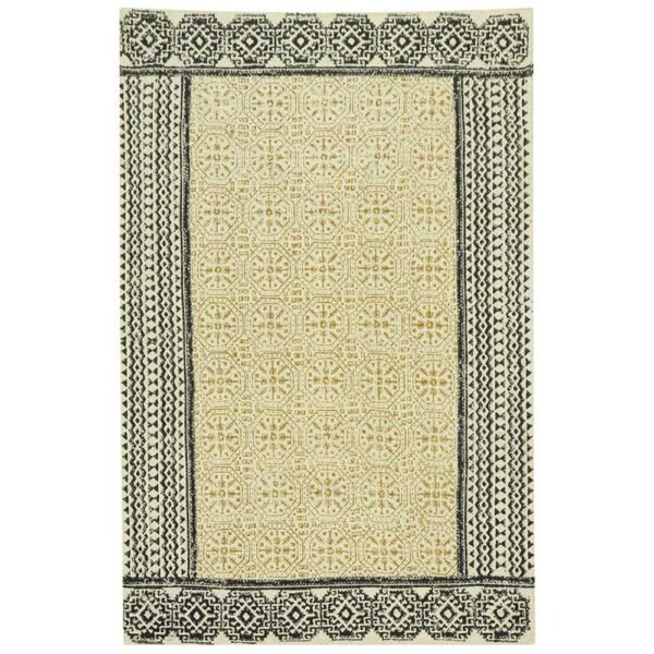 Hand Block Printed Jute Large Area Rug