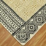 Hand Block Printed Jute Large Area Rug