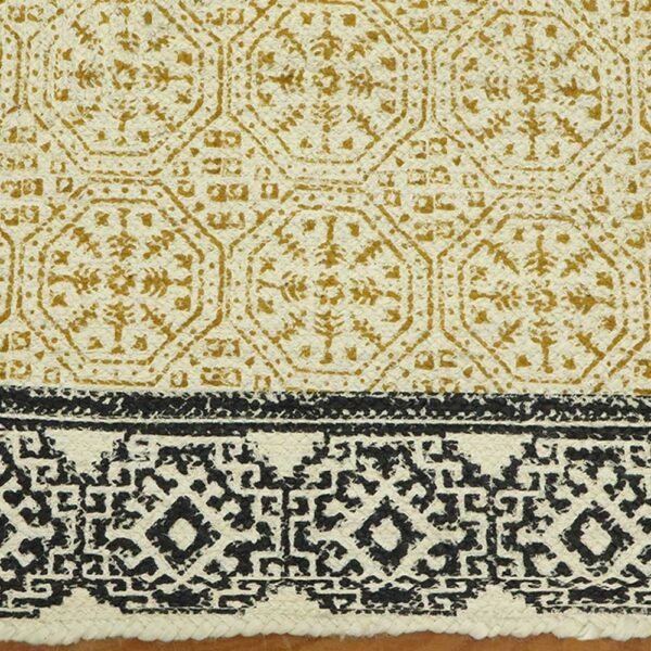Hand Block Printed Jute Large Area Rug - Image 4