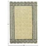 Hand Block Printed Jute Large Area Rug