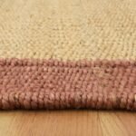 Hand Woven Beige Brown Border Jute Area Rug