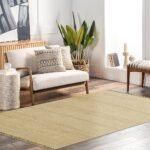 Beige Hand Woven Jute Large Area Rug