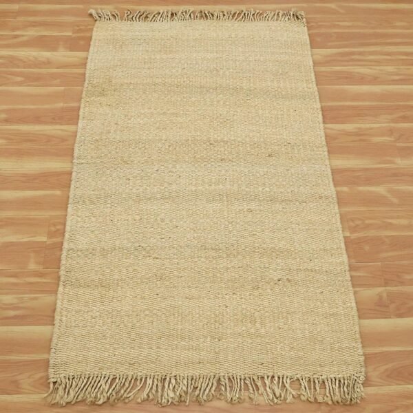 Beige Hand Woven Jute Large Area Rug - Image 4