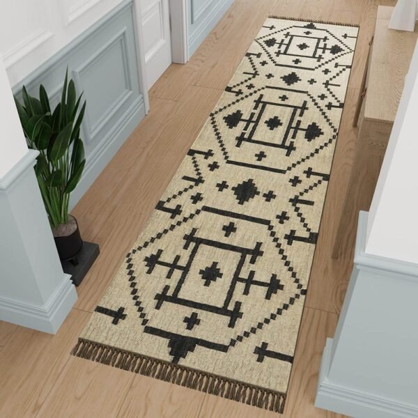 Moroccan Jute Woven Runner Area Rug - Image 2