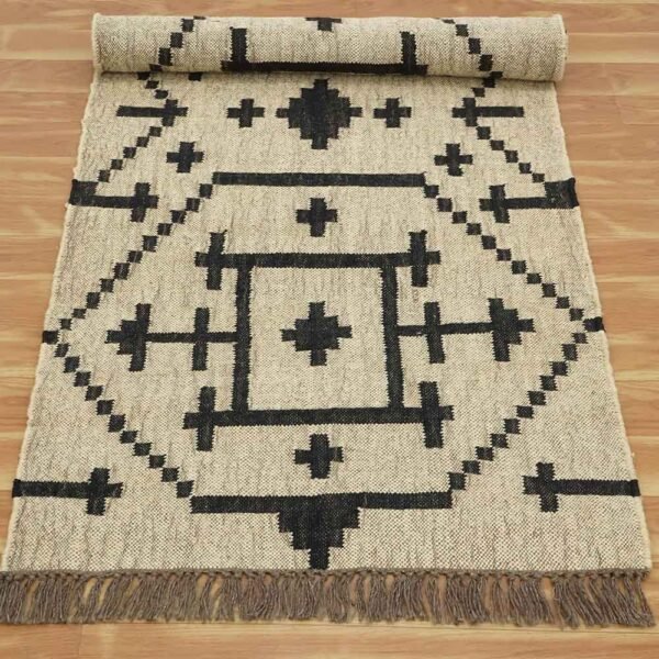 Moroccan Jute Woven Runner Area Rug - Image 6
