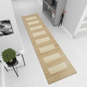 Geometric Living Area Hand Woven Jute Large Rug