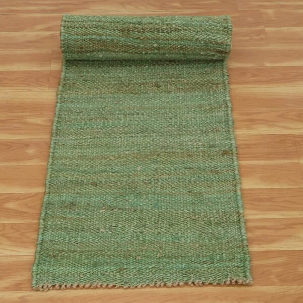Green Jute Hand Woven Jute Runner Stair Rug - Image 6