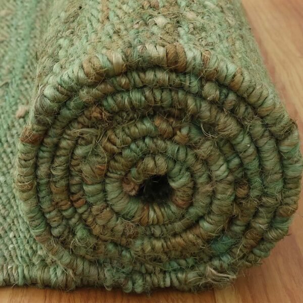 Green Jute Hand Woven Jute Runner Stair Rug - Image 7