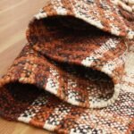 Hand Woven Jute Check Brown Hall Area Rug