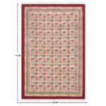 Cotton Red Printed Rug Handcrafted Area Rugs
