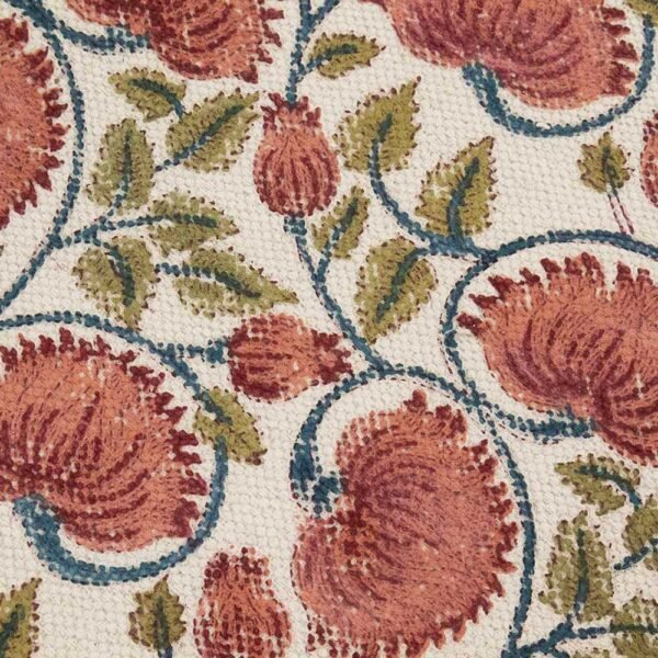 Cotton Red Printed Rug Handcrafted Area Rugs - Image 6