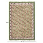 Floral Area Rug Hand Block Printed Cotton Rug