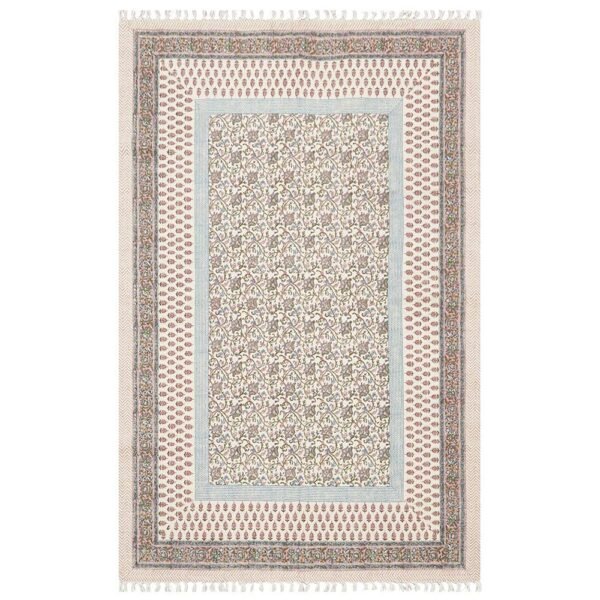 Multicolor Floral Area Rug Rectengular Size Rug