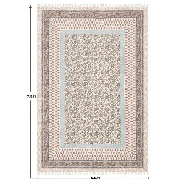 Multicolor Floral Area Rug Rectengular Size Rug - Image 3