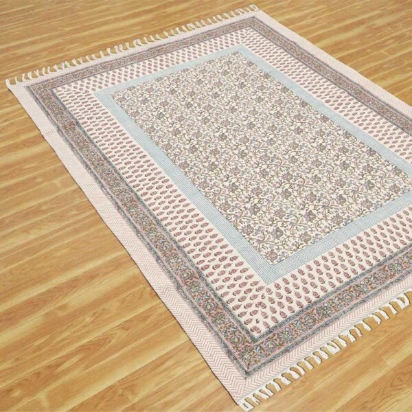 Multicolor Floral Area Rug Rectengular Size Rug - Image 5