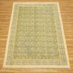 Yellow Oriental Rugs Cotton Floral Printed Rug