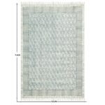 Gray Floral Area Rug Hand Block Cotton Rug