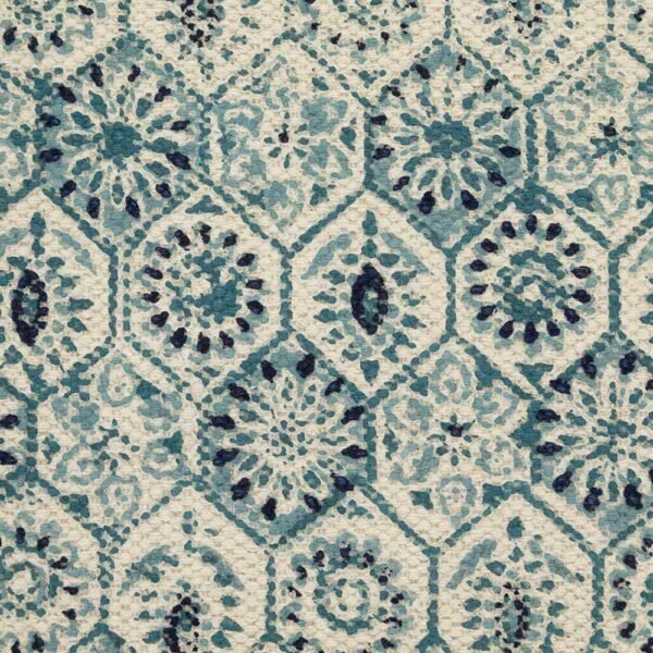 Gray Floral Area Rug Hand Block Cotton Rug - Image 6