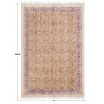 Hand Block Floral Pink Rug Cotton Living Area Rug