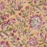 Hand Block Floral Pink Rug Cotton Living Area Rug